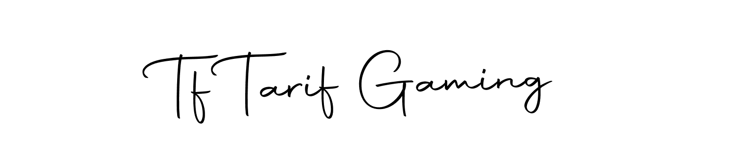 Similarly Autography-DOLnW is the best handwritten signature design. Signature creator online .You can use it as an online autograph creator for name Tf Tarif Gaming. Tf Tarif Gaming signature style 10 images and pictures png