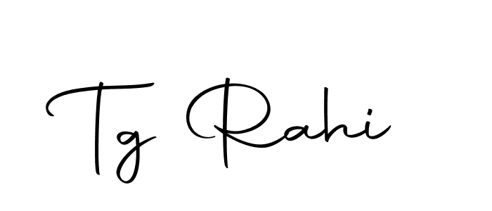 The best way (Autography-DOLnW) to make a short signature is to pick only two or three words in your name. The name Tg Rahi include a total of six letters. For converting this name. Tg Rahi signature style 10 images and pictures png