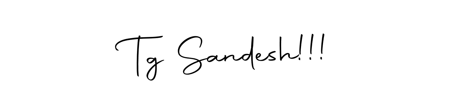 Design your own signature with our free online signature maker. With this signature software, you can create a handwritten (Autography-DOLnW) signature for name Tg Sandesh  !!!. Tg Sandesh  !!! signature style 10 images and pictures png