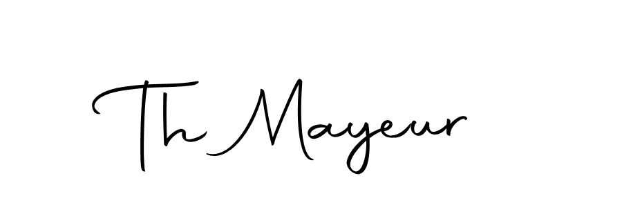 How to make Th Mayeur name signature. Use Autography-DOLnW style for creating short signs online. This is the latest handwritten sign. Th Mayeur signature style 10 images and pictures png