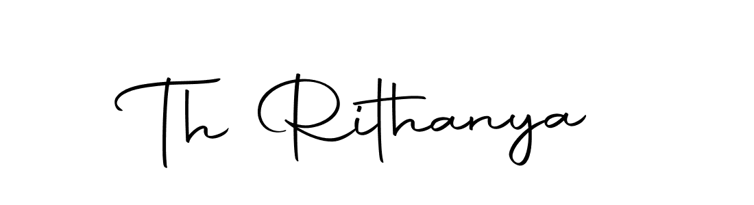 How to make Th Rithanya name signature. Use Autography-DOLnW style for creating short signs online. This is the latest handwritten sign. Th Rithanya signature style 10 images and pictures png