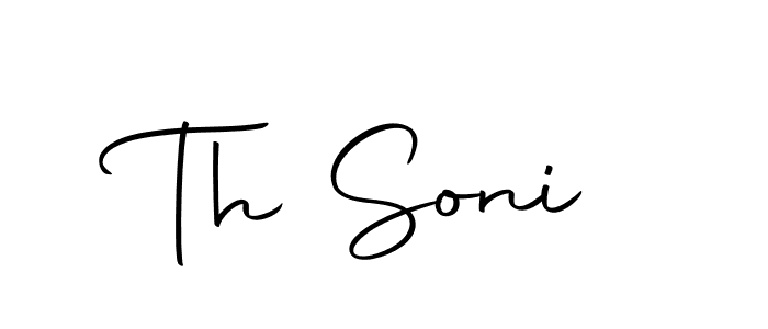 How to make Th Soni name signature. Use Autography-DOLnW style for creating short signs online. This is the latest handwritten sign. Th Soni signature style 10 images and pictures png