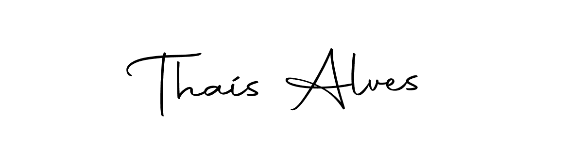 Create a beautiful signature design for name Thaís Alves. With this signature (Autography-DOLnW) fonts, you can make a handwritten signature for free. Thaís Alves signature style 10 images and pictures png