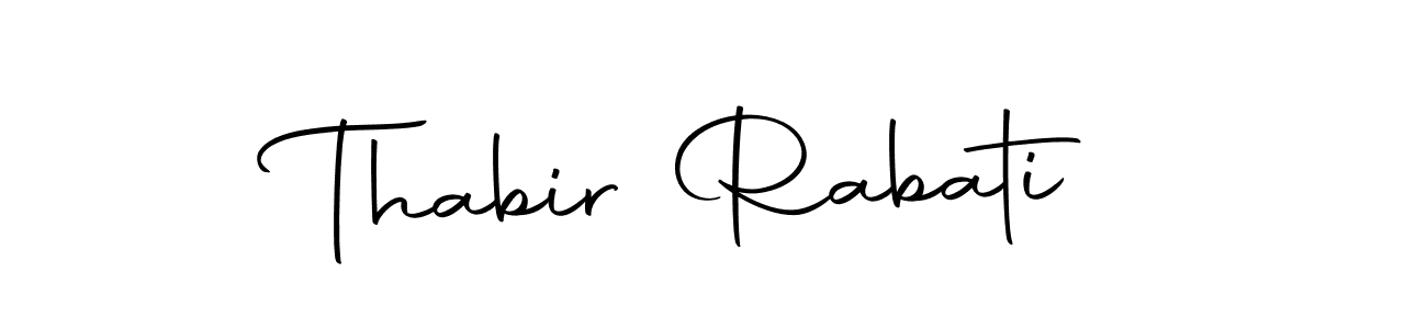 Create a beautiful signature design for name Thabir Rabati. With this signature (Autography-DOLnW) fonts, you can make a handwritten signature for free. Thabir Rabati signature style 10 images and pictures png