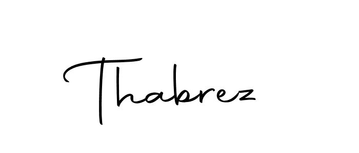 The best way (Autography-DOLnW) to make a short signature is to pick only two or three words in your name. The name Thabrez include a total of six letters. For converting this name. Thabrez signature style 10 images and pictures png