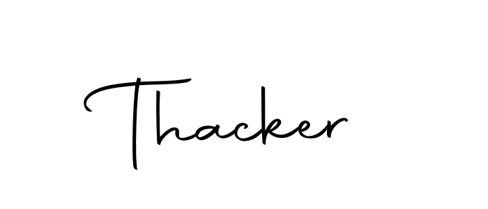 How to make Thacker signature? Autography-DOLnW is a professional autograph style. Create handwritten signature for Thacker name. Thacker signature style 10 images and pictures png