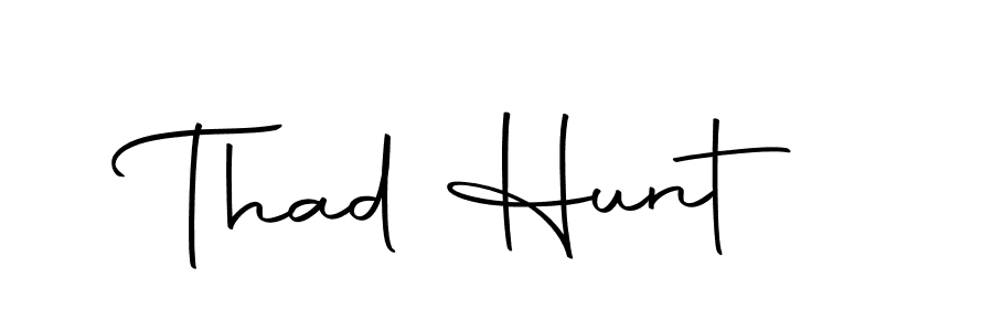 Make a beautiful signature design for name Thad Hunt. With this signature (Autography-DOLnW) style, you can create a handwritten signature for free. Thad Hunt signature style 10 images and pictures png