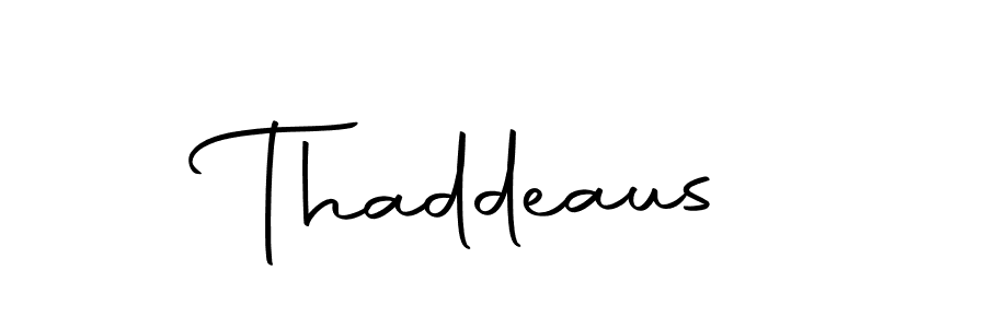 Create a beautiful signature design for name Thaddeaus. With this signature (Autography-DOLnW) fonts, you can make a handwritten signature for free. Thaddeaus signature style 10 images and pictures png