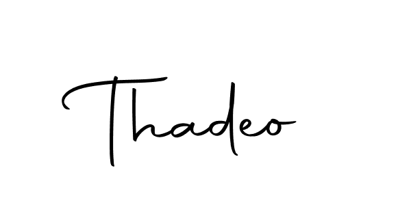Create a beautiful signature design for name Thadeo. With this signature (Autography-DOLnW) fonts, you can make a handwritten signature for free. Thadeo signature style 10 images and pictures png