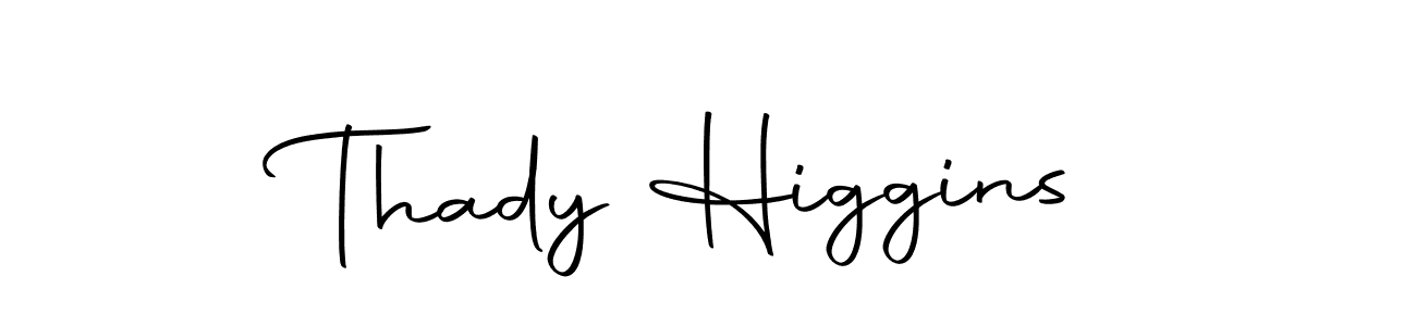 How to make Thady Higgins name signature. Use Autography-DOLnW style for creating short signs online. This is the latest handwritten sign. Thady Higgins signature style 10 images and pictures png