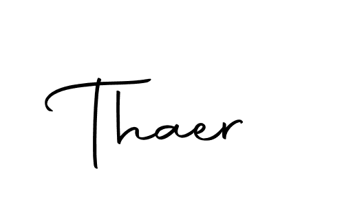 How to make Thaer name signature. Use Autography-DOLnW style for creating short signs online. This is the latest handwritten sign. Thaer signature style 10 images and pictures png