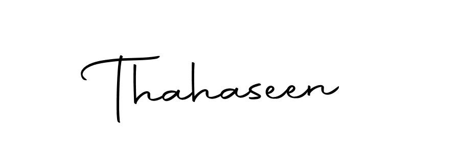 Create a beautiful signature design for name Thahaseen. With this signature (Autography-DOLnW) fonts, you can make a handwritten signature for free. Thahaseen signature style 10 images and pictures png