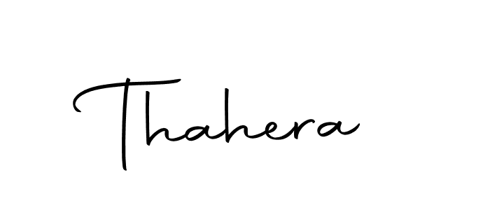 How to make Thahera signature? Autography-DOLnW is a professional autograph style. Create handwritten signature for Thahera name. Thahera signature style 10 images and pictures png