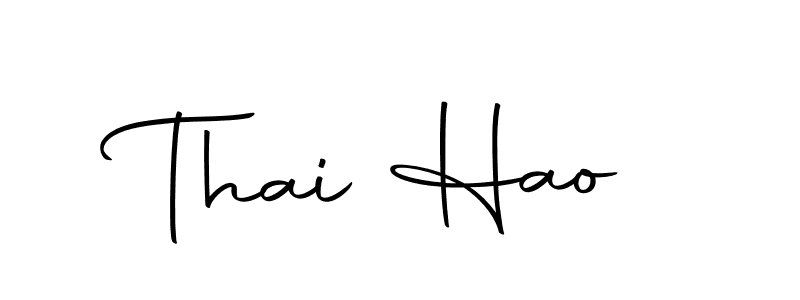 You can use this online signature creator to create a handwritten signature for the name Thai Hao. This is the best online autograph maker. Thai Hao signature style 10 images and pictures png