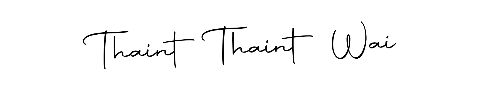 How to make Thaint Thaint Wai name signature. Use Autography-DOLnW style for creating short signs online. This is the latest handwritten sign. Thaint Thaint Wai signature style 10 images and pictures png