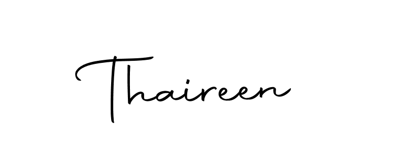 Design your own signature with our free online signature maker. With this signature software, you can create a handwritten (Autography-DOLnW) signature for name Thaireen. Thaireen signature style 10 images and pictures png