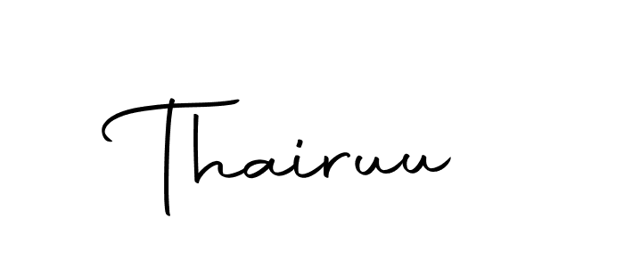The best way (Autography-DOLnW) to make a short signature is to pick only two or three words in your name. The name Thairuu include a total of six letters. For converting this name. Thairuu signature style 10 images and pictures png