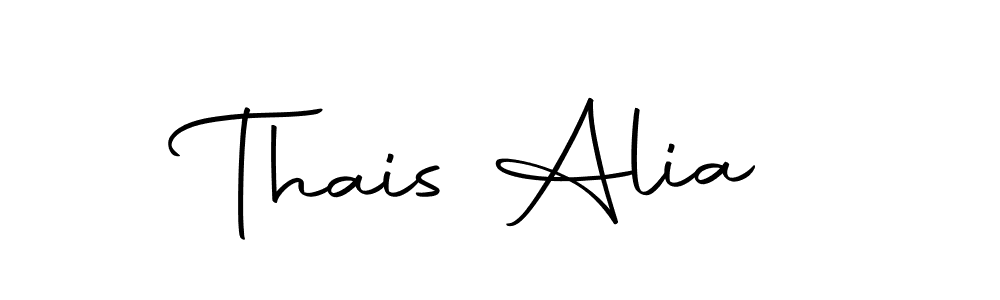 Design your own signature with our free online signature maker. With this signature software, you can create a handwritten (Autography-DOLnW) signature for name Thais Alia. Thais Alia signature style 10 images and pictures png