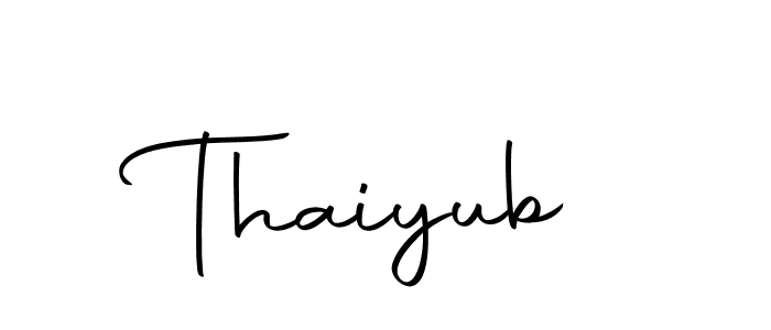 Create a beautiful signature design for name Thaiyub. With this signature (Autography-DOLnW) fonts, you can make a handwritten signature for free. Thaiyub signature style 10 images and pictures png