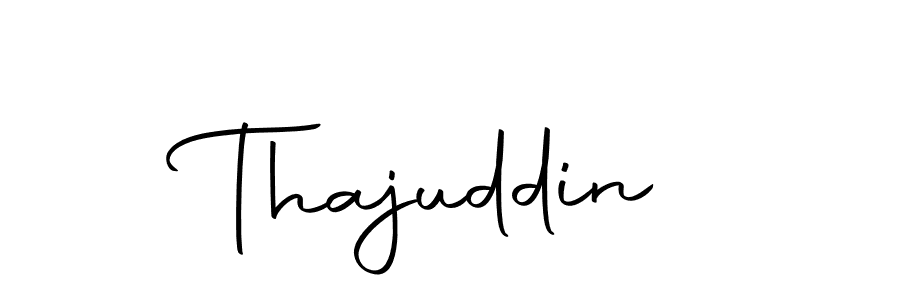 Design your own signature with our free online signature maker. With this signature software, you can create a handwritten (Autography-DOLnW) signature for name Thajuddin. Thajuddin signature style 10 images and pictures png