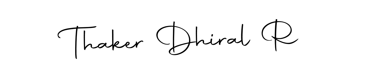 How to make Thaker Dhiral R signature? Autography-DOLnW is a professional autograph style. Create handwritten signature for Thaker Dhiral R name. Thaker Dhiral R signature style 10 images and pictures png