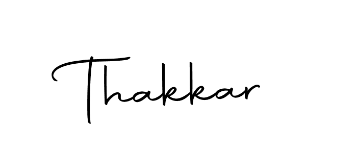 Design your own signature with our free online signature maker. With this signature software, you can create a handwritten (Autography-DOLnW) signature for name Thakkar. Thakkar signature style 10 images and pictures png