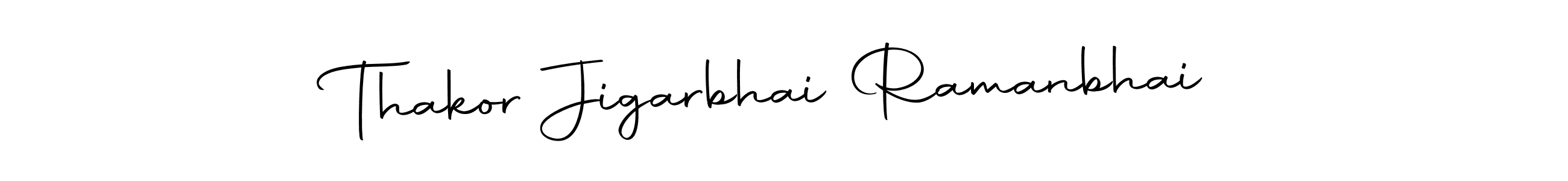 How to make Thakor Jigarbhai Ramanbhai name signature. Use Autography-DOLnW style for creating short signs online. This is the latest handwritten sign. Thakor Jigarbhai Ramanbhai signature style 10 images and pictures png