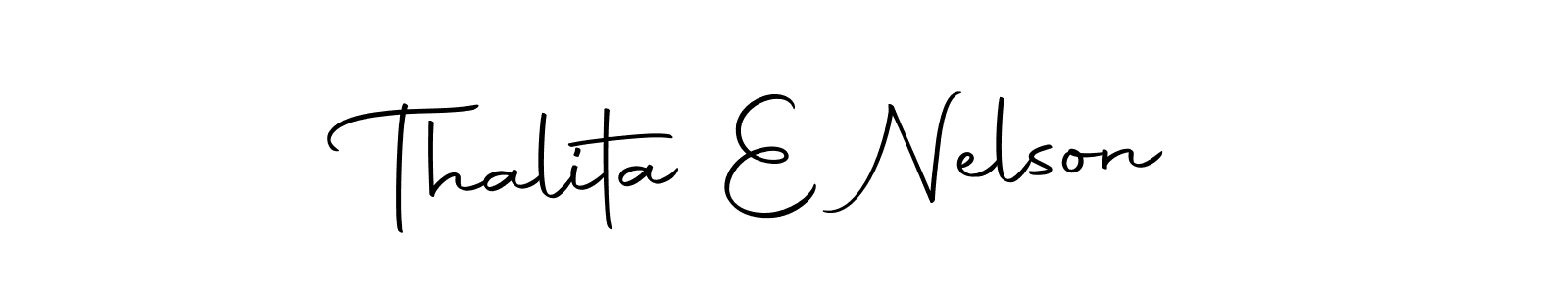 The best way (Autography-DOLnW) to make a short signature is to pick only two or three words in your name. The name Thalita E Nelson include a total of six letters. For converting this name. Thalita E Nelson signature style 10 images and pictures png