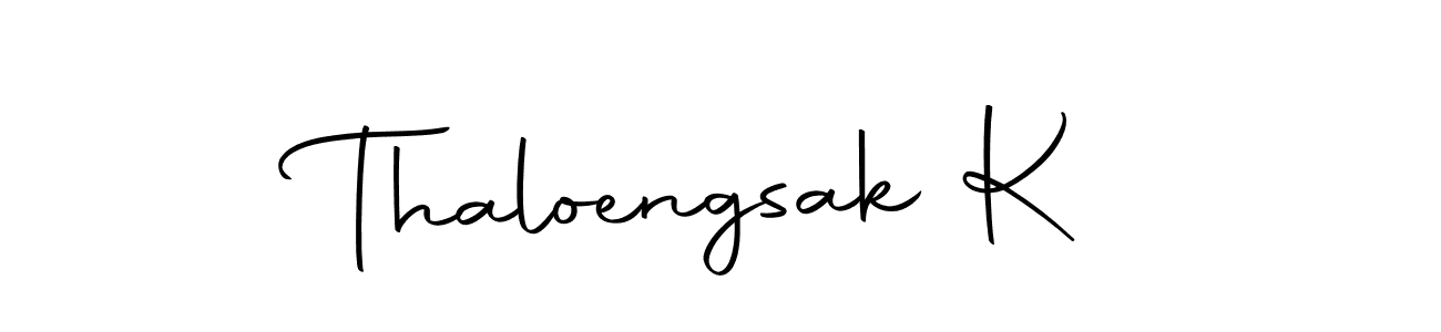 Make a beautiful signature design for name Thaloengsak K. Use this online signature maker to create a handwritten signature for free. Thaloengsak K signature style 10 images and pictures png
