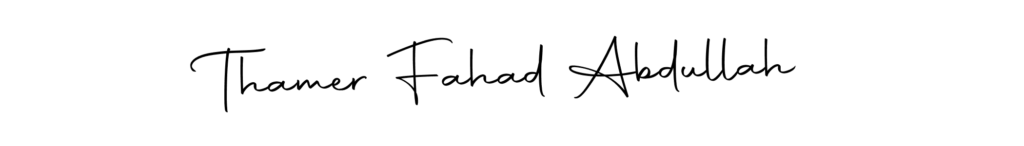 Make a beautiful signature design for name Thamer Fahad Abdullah. Use this online signature maker to create a handwritten signature for free. Thamer Fahad Abdullah signature style 10 images and pictures png
