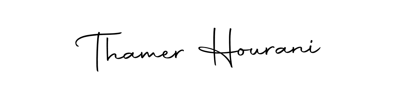 Make a beautiful signature design for name Thamer Hourani. Use this online signature maker to create a handwritten signature for free. Thamer Hourani signature style 10 images and pictures png