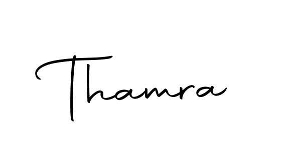 How to make Thamra signature? Autography-DOLnW is a professional autograph style. Create handwritten signature for Thamra name. Thamra signature style 10 images and pictures png