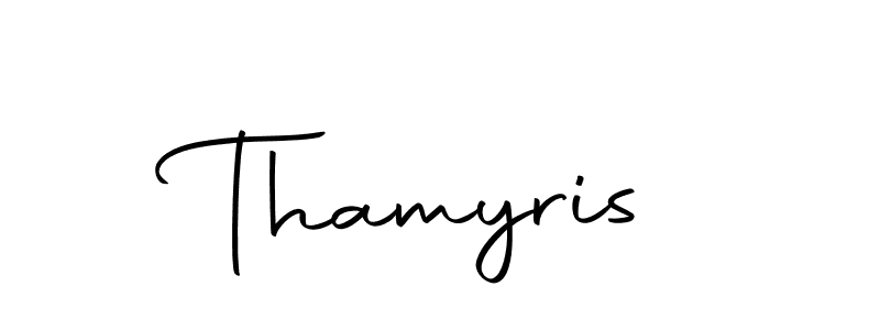 Make a beautiful signature design for name Thamyris. Use this online signature maker to create a handwritten signature for free. Thamyris signature style 10 images and pictures png