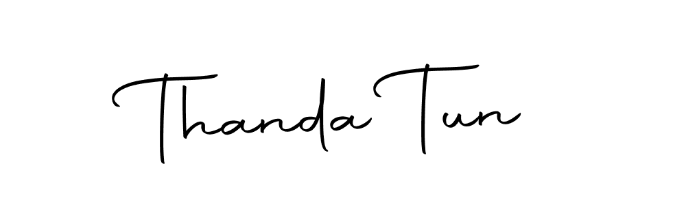 Use a signature maker to create a handwritten signature online. With this signature software, you can design (Autography-DOLnW) your own signature for name Thanda Tun. Thanda Tun signature style 10 images and pictures png