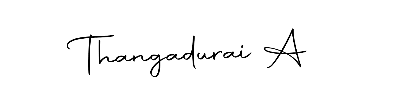 You can use this online signature creator to create a handwritten signature for the name Thangadurai A. This is the best online autograph maker. Thangadurai A signature style 10 images and pictures png