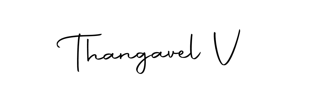 Create a beautiful signature design for name Thangavel V. With this signature (Autography-DOLnW) fonts, you can make a handwritten signature for free. Thangavel V signature style 10 images and pictures png