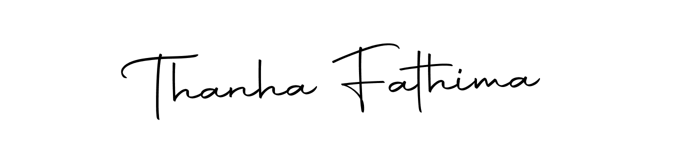 Use a signature maker to create a handwritten signature online. With this signature software, you can design (Autography-DOLnW) your own signature for name Thanha Fathima. Thanha Fathima signature style 10 images and pictures png