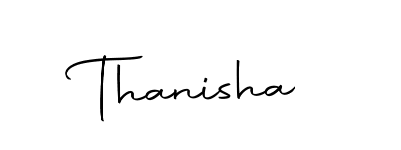 How to make Thanisha signature? Autography-DOLnW is a professional autograph style. Create handwritten signature for Thanisha name. Thanisha signature style 10 images and pictures png