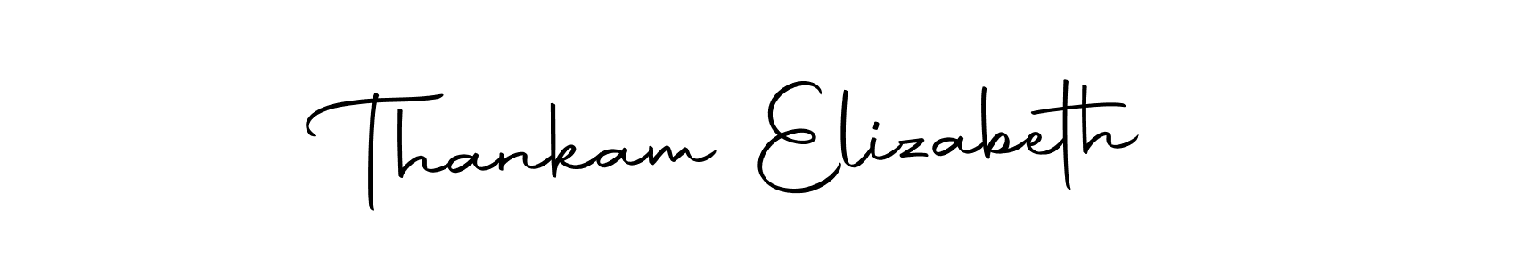 How to make Thankam Elizabeth name signature. Use Autography-DOLnW style for creating short signs online. This is the latest handwritten sign. Thankam Elizabeth signature style 10 images and pictures png
