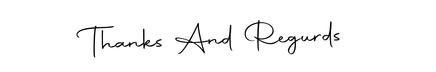 Check out images of Autograph of Thanks And Regurds name. Actor Thanks And Regurds Signature Style. Autography-DOLnW is a professional sign style online. Thanks And Regurds signature style 10 images and pictures png