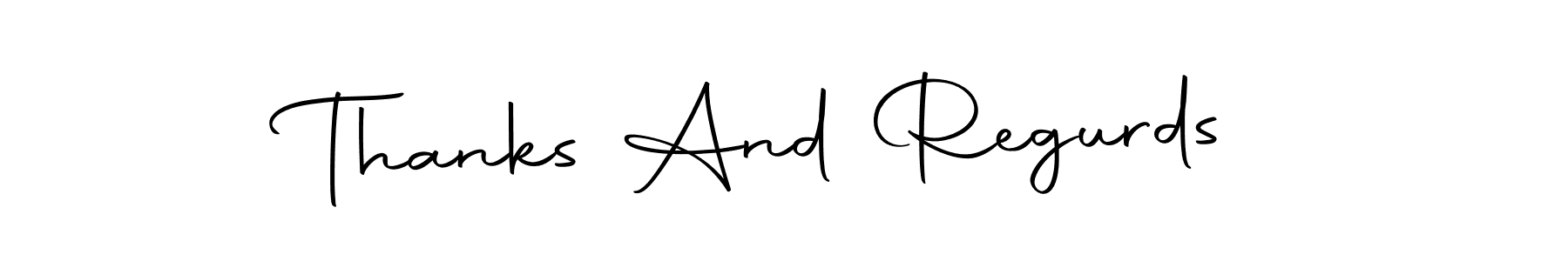 Check out images of Autograph of Thanks And Regurds name. Actor Thanks And Regurds Signature Style. Autography-DOLnW is a professional sign style online. Thanks And Regurds signature style 10 images and pictures png