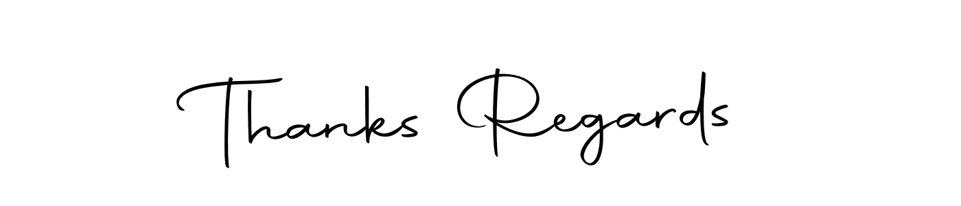 Create a beautiful signature design for name Thanks Regards. With this signature (Autography-DOLnW) fonts, you can make a handwritten signature for free. Thanks Regards signature style 10 images and pictures png