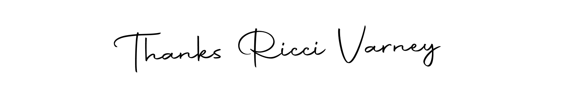 Make a beautiful signature design for name Thanks Ricci Varney. With this signature (Autography-DOLnW) style, you can create a handwritten signature for free. Thanks Ricci Varney signature style 10 images and pictures png