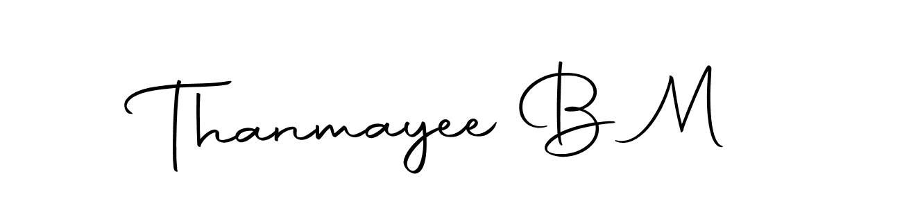 Use a signature maker to create a handwritten signature online. With this signature software, you can design (Autography-DOLnW) your own signature for name Thanmayee B M. Thanmayee B M signature style 10 images and pictures png