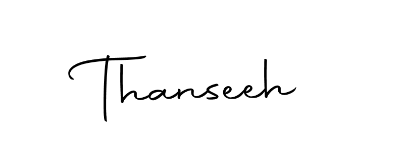 Use a signature maker to create a handwritten signature online. With this signature software, you can design (Autography-DOLnW) your own signature for name Thanseeh. Thanseeh signature style 10 images and pictures png