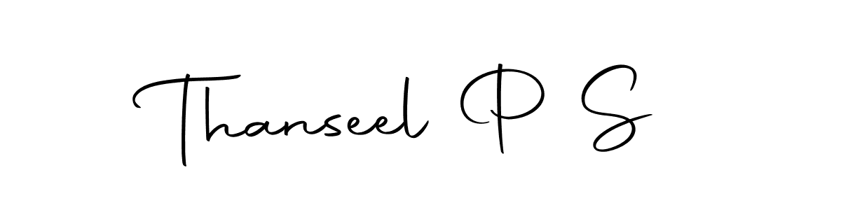 if you are searching for the best signature style for your name Thanseel P S. so please give up your signature search. here we have designed multiple signature styles  using Autography-DOLnW. Thanseel P S signature style 10 images and pictures png