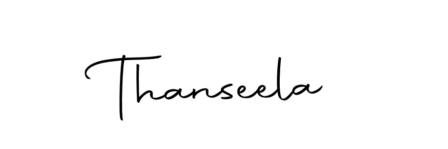 Create a beautiful signature design for name Thanseela. With this signature (Autography-DOLnW) fonts, you can make a handwritten signature for free. Thanseela signature style 10 images and pictures png