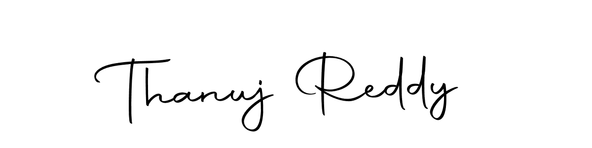 How to make Thanuj Reddy name signature. Use Autography-DOLnW style for creating short signs online. This is the latest handwritten sign. Thanuj Reddy signature style 10 images and pictures png