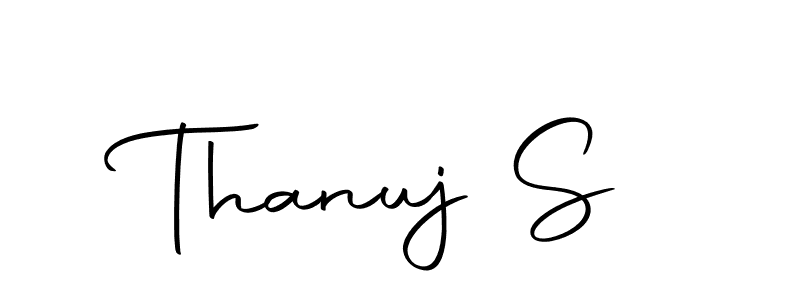 Create a beautiful signature design for name Thanuj S. With this signature (Autography-DOLnW) fonts, you can make a handwritten signature for free. Thanuj S signature style 10 images and pictures png