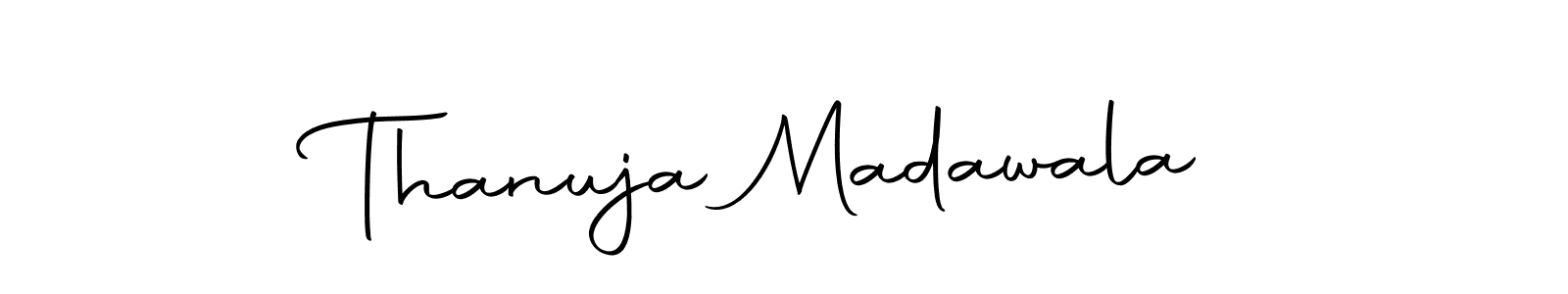 The best way (Autography-DOLnW) to make a short signature is to pick only two or three words in your name. The name Thanuja Madawala include a total of six letters. For converting this name. Thanuja Madawala signature style 10 images and pictures png